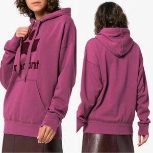 Isabel Marant Etoile Logo Mansel Hoodie in Pink Size 38